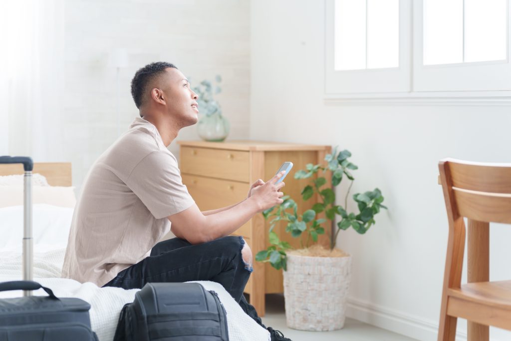 - Apartment Japan A person searching for their ideal rental home in a new environment