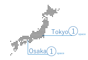 - Apartment Japan A map of Japan showing the locations of partner workspaces