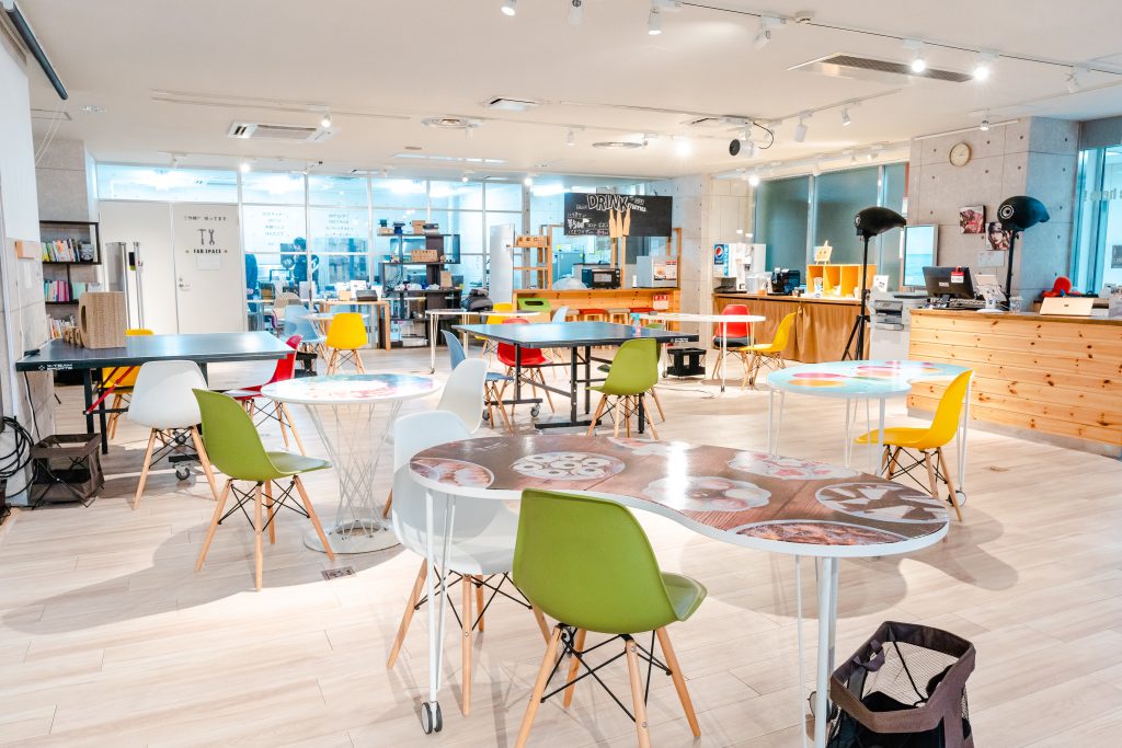 Interior view of The DECK coworking space