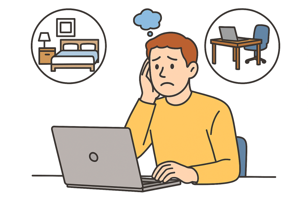- Apartment Japan A person searching for a workspace near their rental home